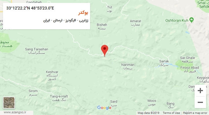 روستای بوکدر بر روی نقشه