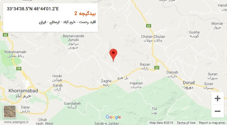 روستای بیدگیجه 2 بر روی نقشه