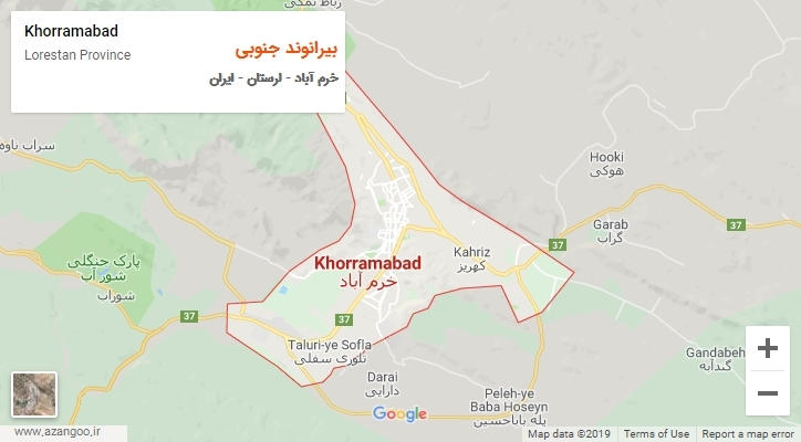 دهستان بیرانوند جنوبی بر روی نقشه