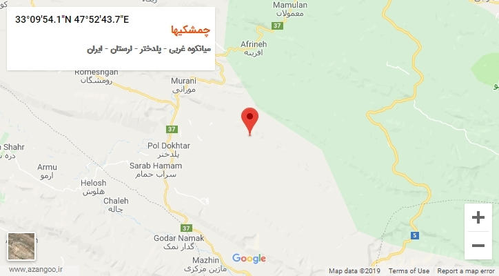 روستای چمشکیها بر روی نقشه