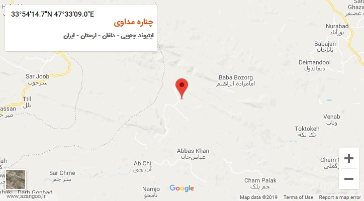 روستای چناره مداوی بر روی نقشه