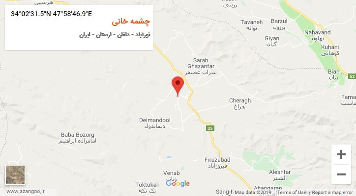 روستای چشمه خانی بر روی نقشه