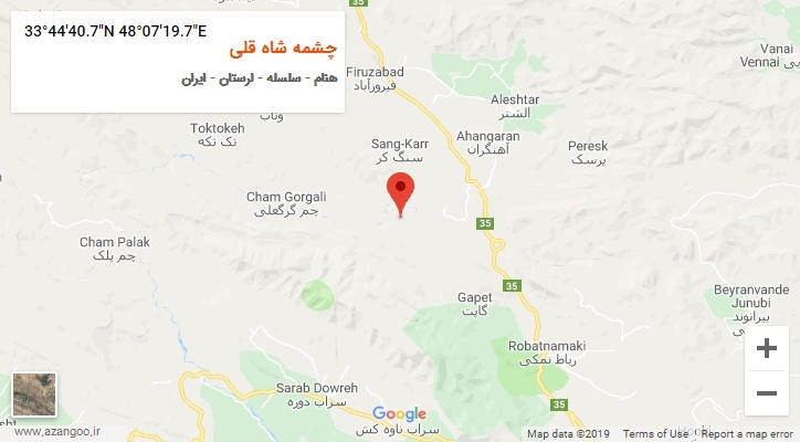 روستای چشمه شاه قلی بر روی نقشه