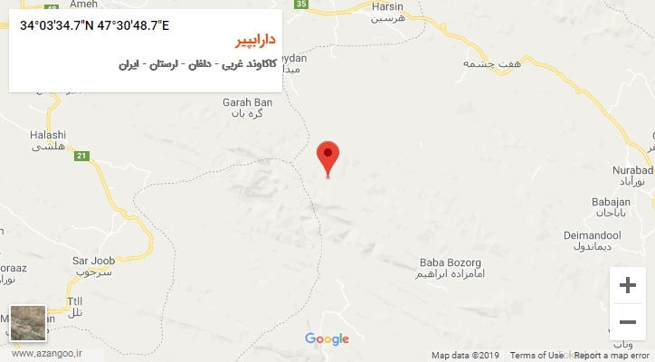 روستای دارابپیر بر روی نقشه