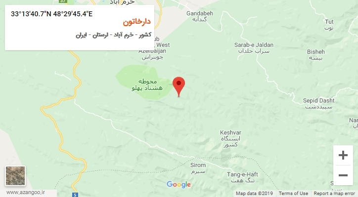 روستای دارخاتون بر روی نقشه