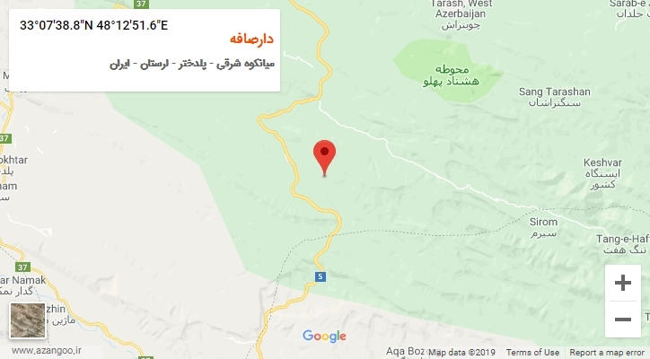 روستای دارصافه بر روی نقشه