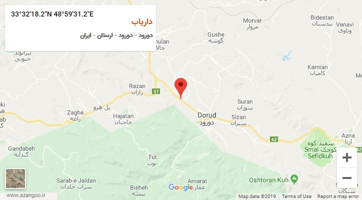 روستای داریاب بر روی نقشه