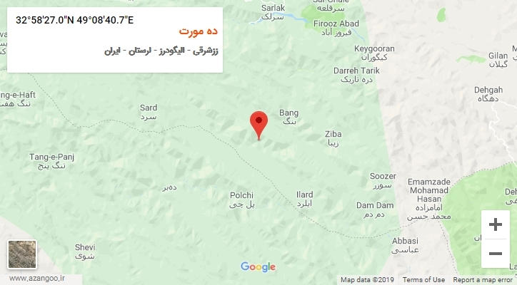 روستای ده مورت بر روی نقشه