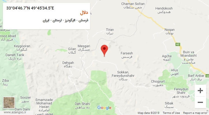 روستای دلال بر روی نقشه