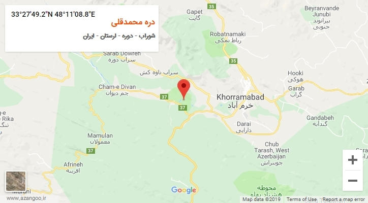 روستای دره محمدقلی بر روی نقشه