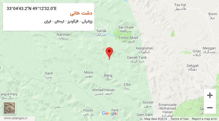 روستای دشت خانی بر روی نقشه