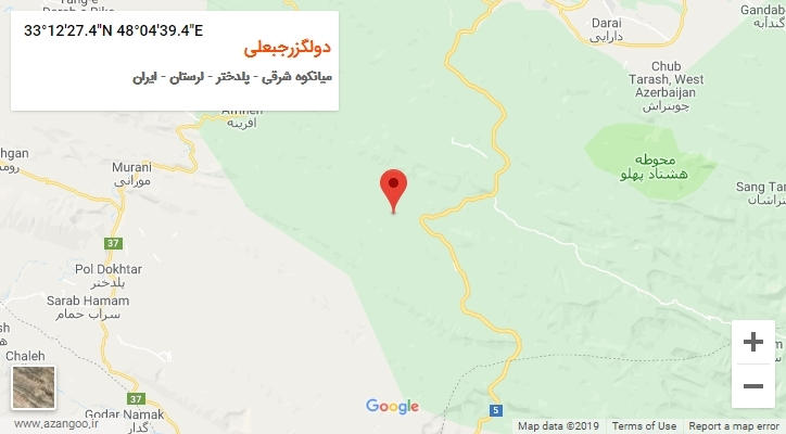 روستای دولگزرجبعلی بر روی نقشه