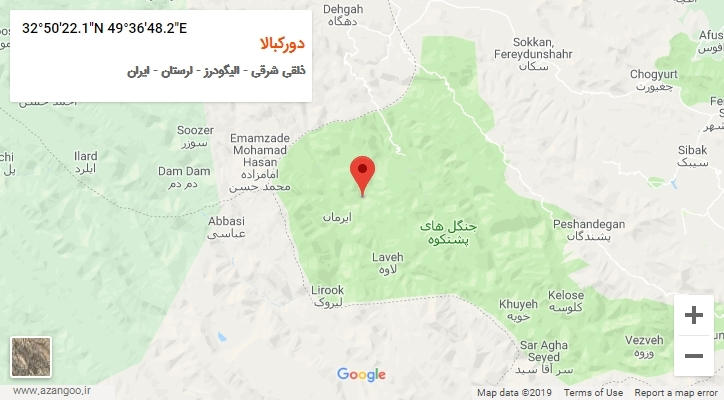 روستای دورکبالا بر روی نقشه