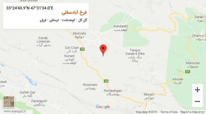 روستای فرخ آبادسفلی بر روی نقشه