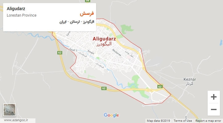دهستان فرسش بر روی نقشه