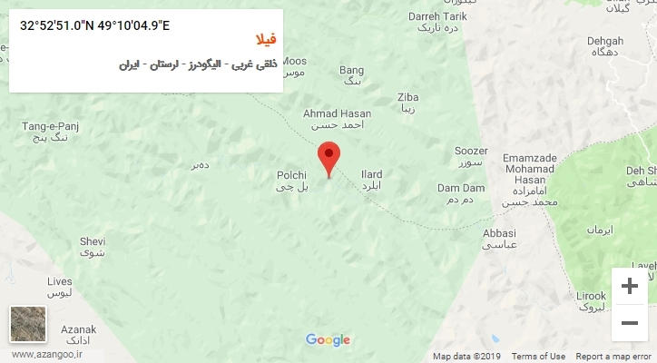 روستای فیلا بر روی نقشه