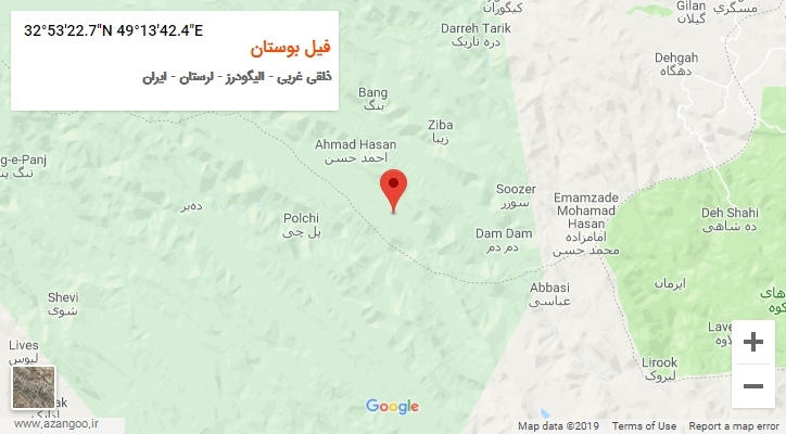 روستای فیل بوستان بر روی نقشه