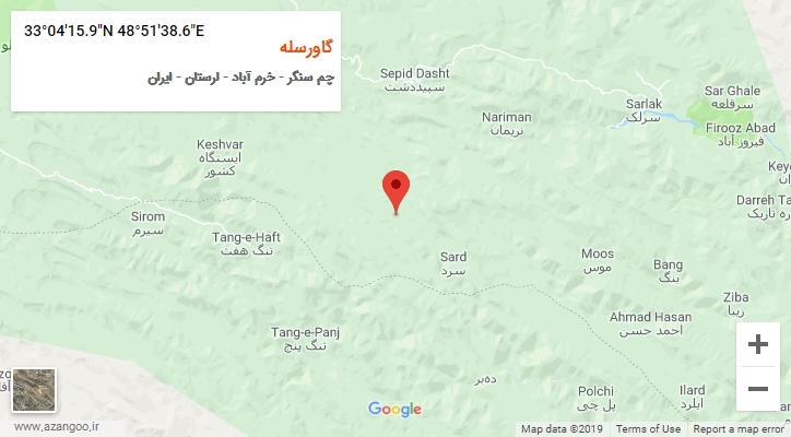 روستای گاورسله بر روی نقشه