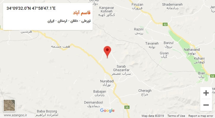 روستای قاسم آباد بر روی نقشه