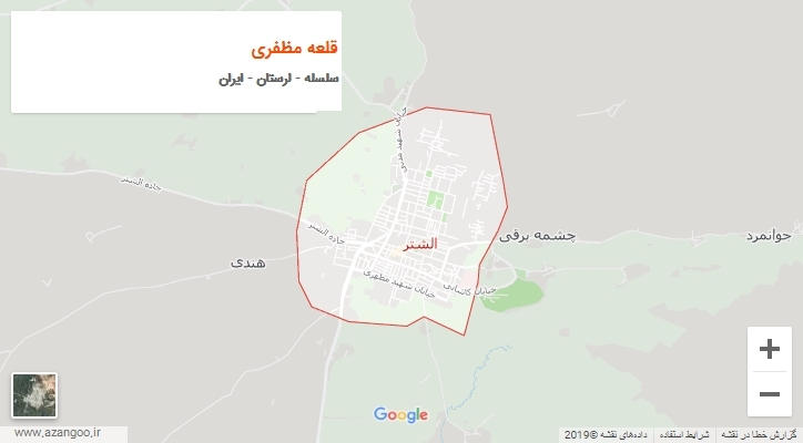 دهستان قلعه مظفری بر روی نقشه