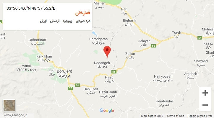 روستای قمارخان بر روی نقشه