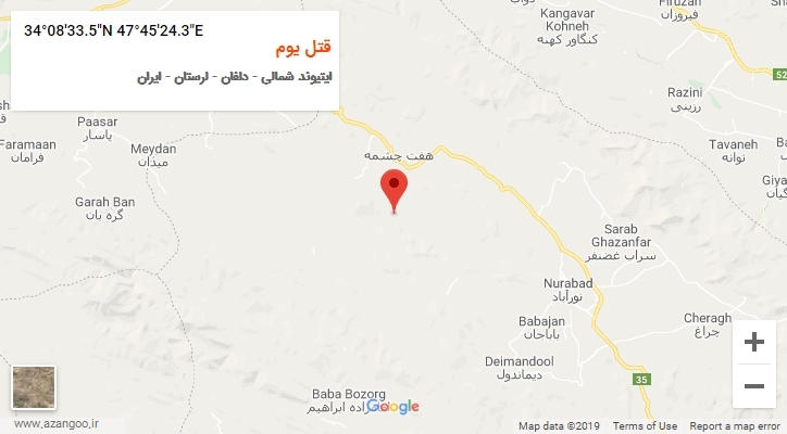 روستای قتل یوم بر روی نقشه
