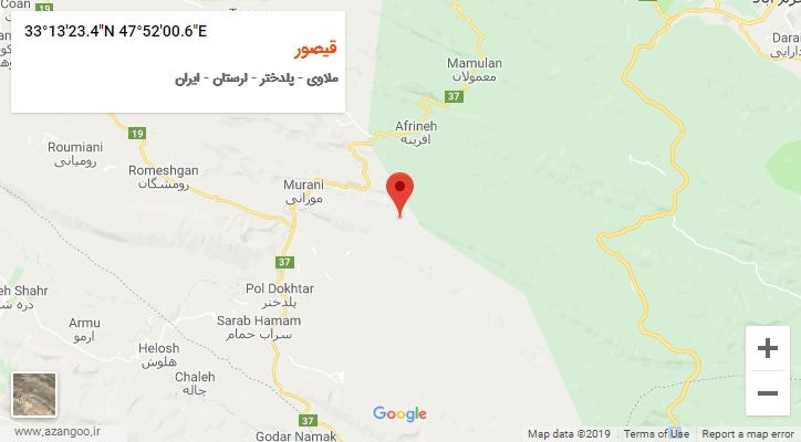 روستای قیصور بر روی نقشه