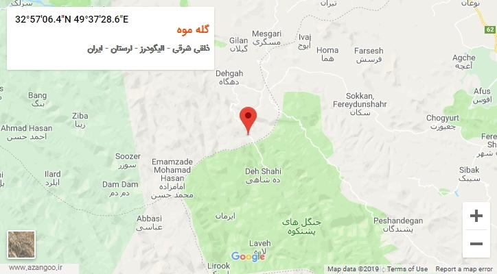 روستای گله موه بر روی نقشه