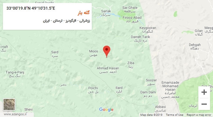 روستای گله یار بر روی نقشه