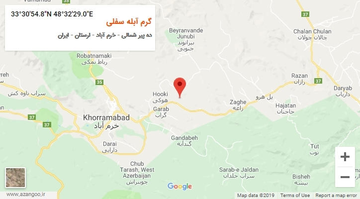 روستای گرم آبله سفلی بر روی نقشه