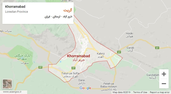 دهستان گریت بر روی نقشه