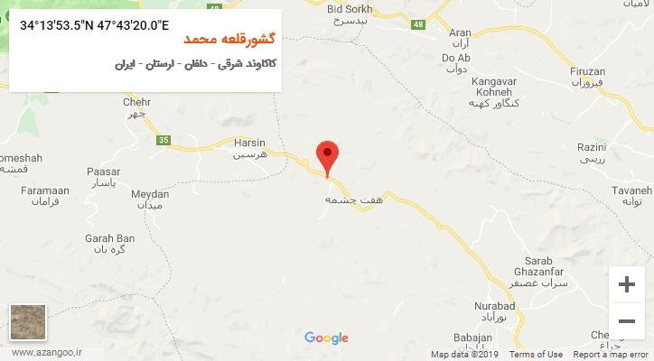 روستای گشورقلعه محمد بر روی نقشه