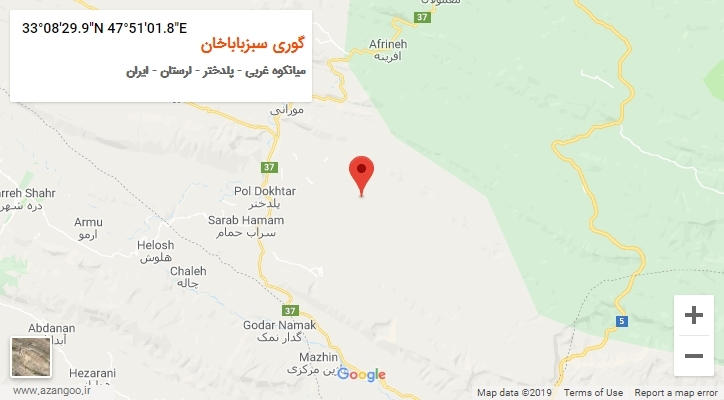 روستای گوری سبزباباخان بر روی نقشه