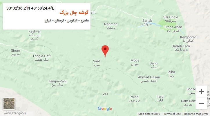 روستای گوشه چال بزرگ بر روی نقشه