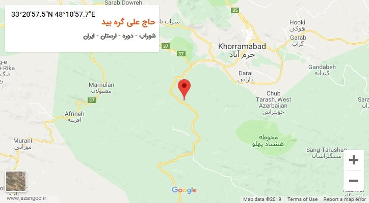 روستای حاج علی گره بید بر روی نقشه