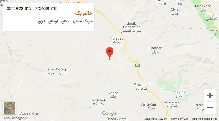 روستای حاتم بک بر روی نقشه