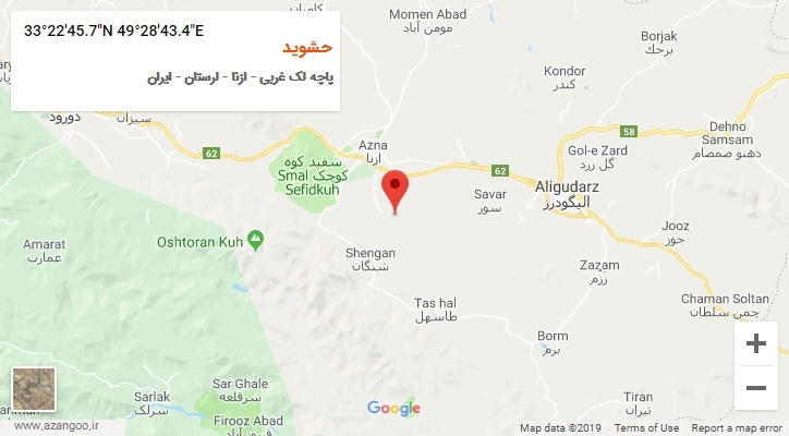 روستای حشوید بر روی نقشه