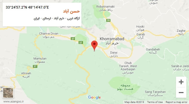 روستای حسن آباد بر روی نقشه