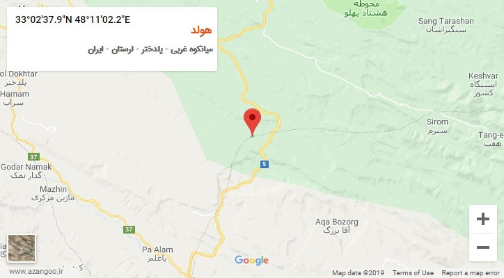 روستای هولد بر روی نقشه