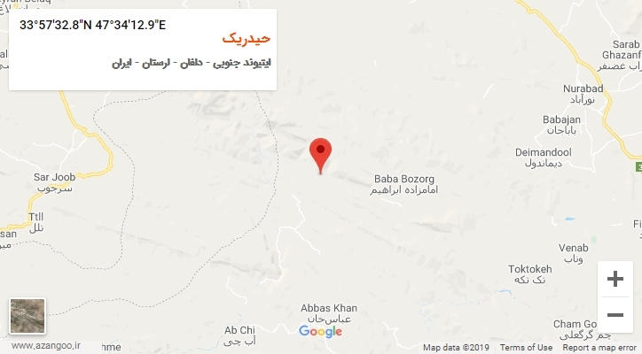روستای حیدریک بر روی نقشه