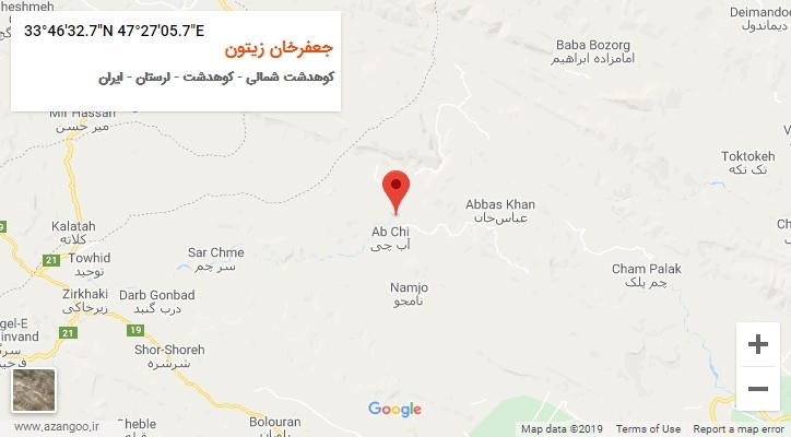 روستای جعفرخان زیتون بر روی نقشه