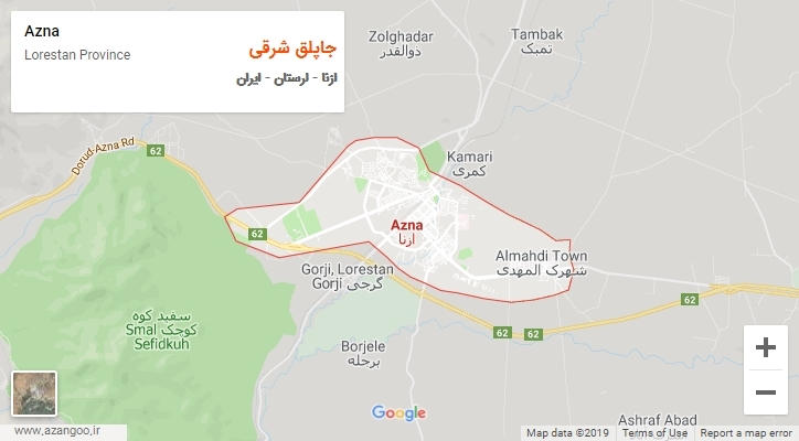 دهستان جاپلق شرقی بر روی نقشه
