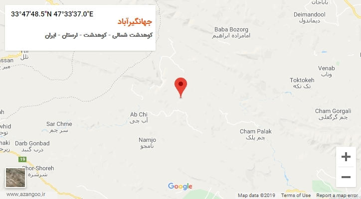 روستای جهانگیرآباد بر روی نقشه