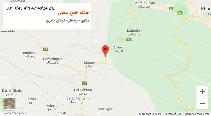 روستای جلگه خلج سفلی بر روی نقشه