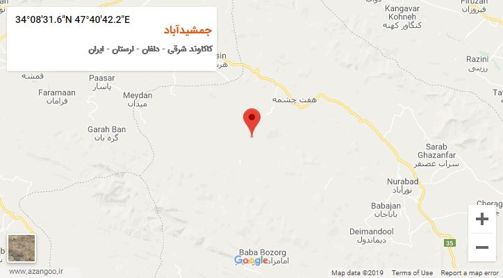روستای جمشیدآباد بر روی نقشه