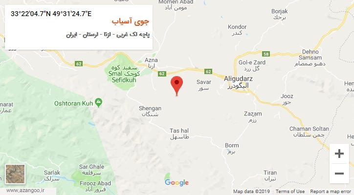 روستای جوی آسیاب بر روی نقشه