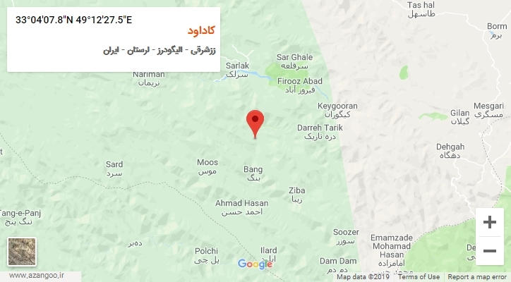 روستای کاداود بر روی نقشه