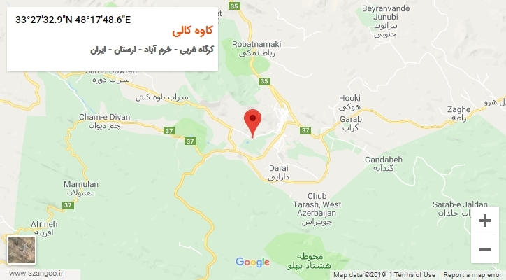 روستای کاوه کالی بر روی نقشه