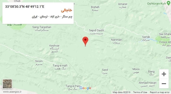 روستای خاجالی بر روی نقشه