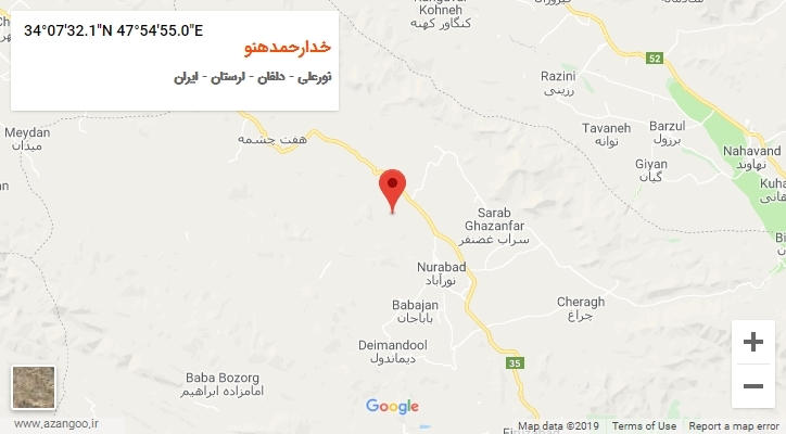 روستای خدارحمدهنو بر روی نقشه